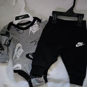 Nike Gray and Black Baby Outfit